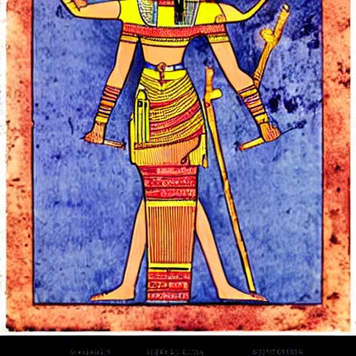 Image similar to pharoah, magical girl outfit, ancient egyptian art