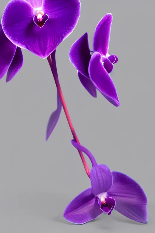 Image similar to a purple and blue orchid, ( ( ( ( jonathan zawada ) ) ) ) a computer rendering by agnes lawrence pelton, featured on polycount, computer art, rendered in cinema 4 d, octane render, rendered in maya