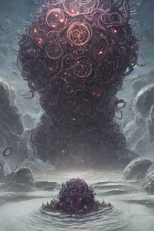 Image similar to yog - sothoth, concept art, wlop, digital painting, trending on artstation, highly detailed, epic composition, official media, 8 k uhd