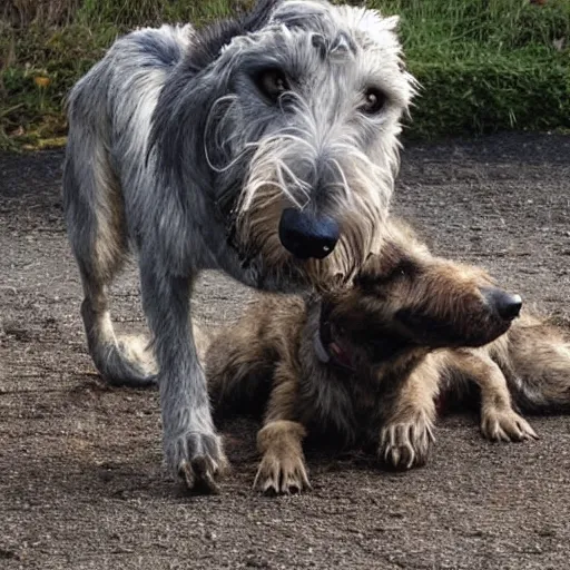 Image similar to Irish wolfhound vs Gamera