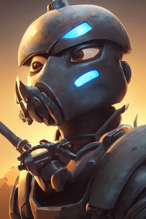 Image similar to epic mask helmet robot ninja portrait stylized as fornite style game design fanart by concept artist gervasio canda, behance hd by jesper ejsing, by rhads, makoto shinkai and lois van baarle, ilya kuvshinov, rossdraws global illumination radiating a glowing aura global illumination ray tracing hdr render in unreal engine 5