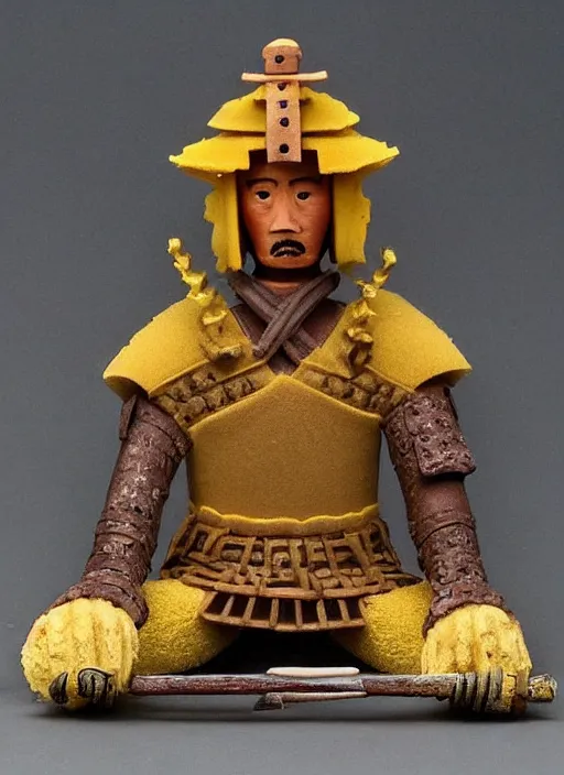 Image similar to sponge sculpture of a samurai