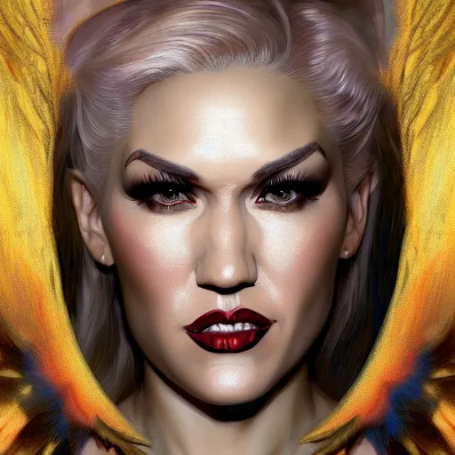 Prompt: Digital painting of Gwen Stefani as Lucifer by Alexandre Cabanel, hyperdetailed, artstation, cgsociety, 8k