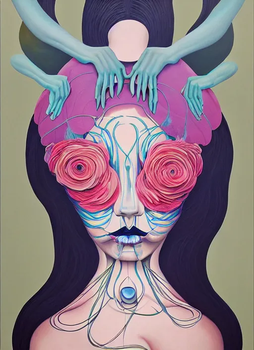 Image similar to painting of a woman by rik oostenbroek, james jean, amy sol