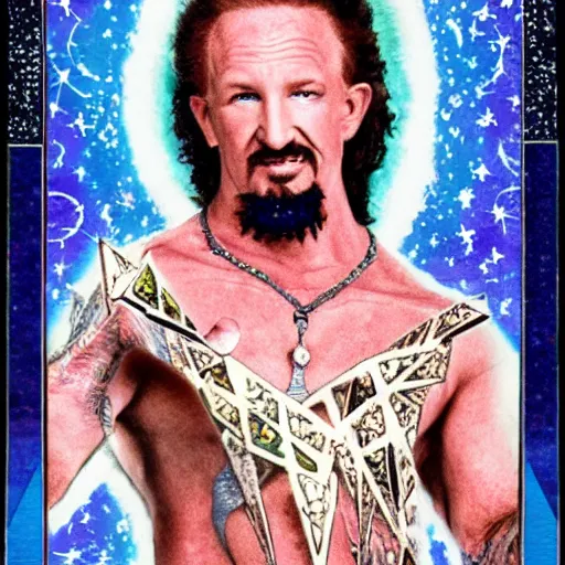 Prompt: Diamond Dallas Page tarot card