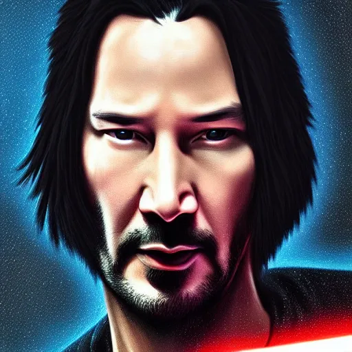 keanu reevs as jedi, hyper detailed masterpiece, | Stable Diffusion ...