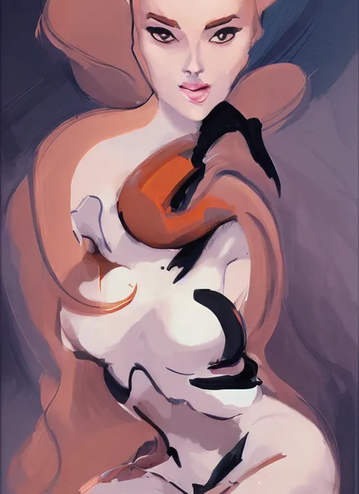 Image similar to a portrait of a lady by greg tocchini