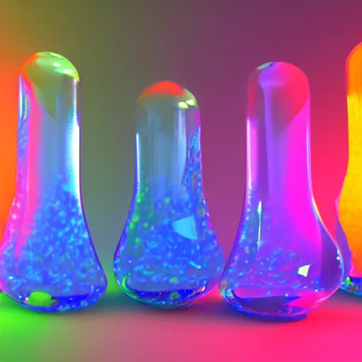 Prompt: lava lamp, colorful, multicolor, bubbles, render, unreal engine, octane, volumetric lighting, 8 k