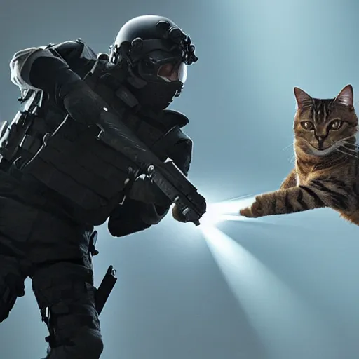 Prompt: photo, a live action swat cats remake, volumetric lighting