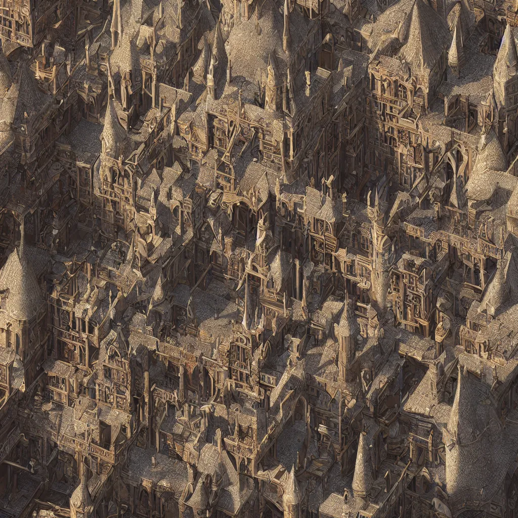 Image similar to medieval craftsmen working on a medieval building, hypermaximalistic, high details, cinematic, 8k resolution, beautiful detailed, insanely intricate details, artstation trending, octane render, unreal engine