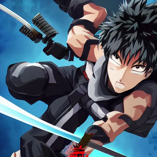a realistic action packed anime poster art of a male | Stable Diffusion |  OpenArt