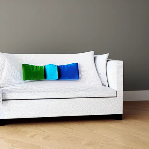 Image similar to sofa made out of candy, glossy, realistic, detailed,