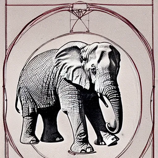 Prompt: art nouveau photo of an elephant