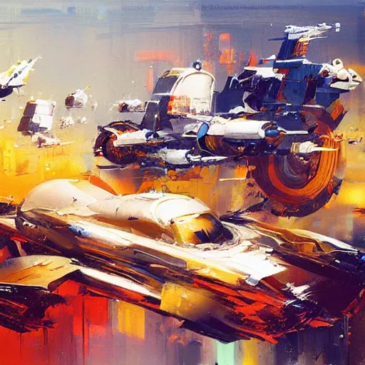 Prompt: minimalist dimensions shift warp concept art oil painting by john berkey, highly detailed, brush hard