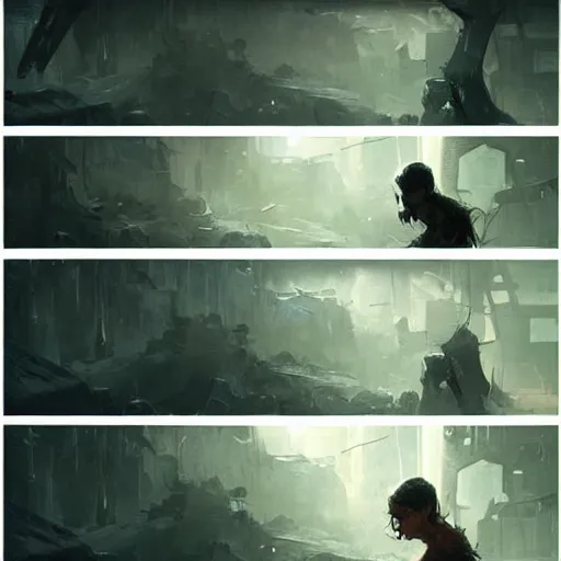 Image similar to loss comic, by greg rutkowski