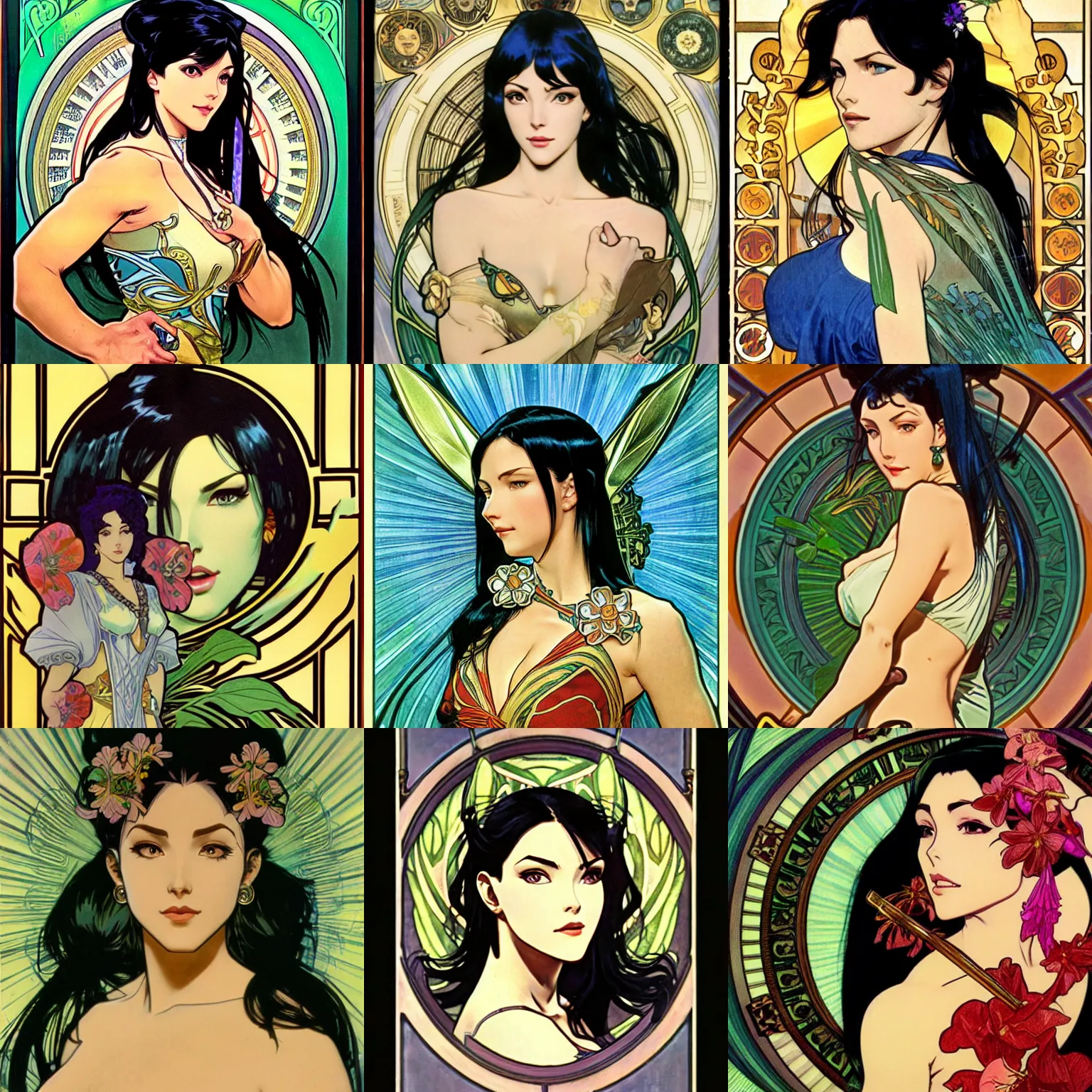 Prompt: highly detailed vfx portrait of nico robin, alphonse mucha