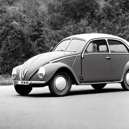 Image similar to A Volkswagen Type 1 produced by Citroën in the production year of 1949, promotional photo