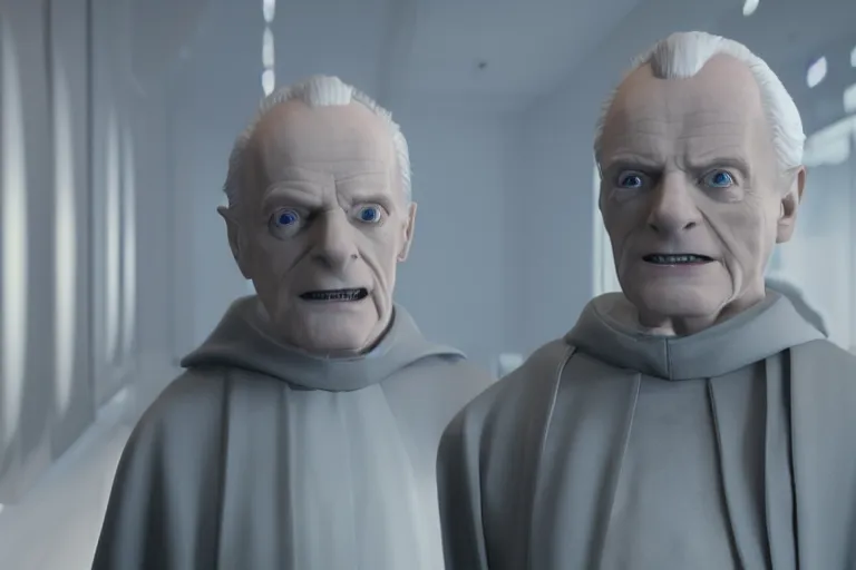 Image similar to a cinematic still of Ian McDiarmid as palpatine, ((octane render, nvidia raytracing demo)), masterpiece