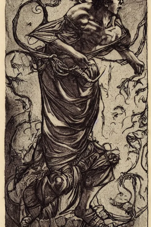 Image similar to the fool, arcana, drawing, card