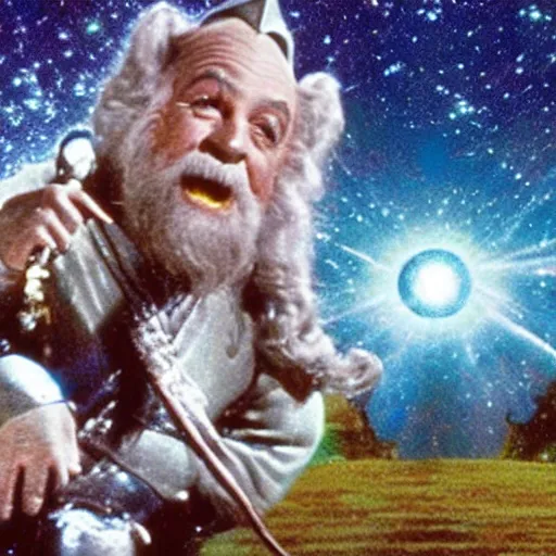 Prompt: the wizard from the wizard of Oz revealing the ultimate meaning of the universe.