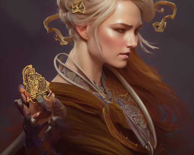 Image similar to anthropomorphic personification of luck, deep focus, d & d, fantasy, intricate, elegant, highly detailed, digital painting, artstation, concept art, matte, sharp focus, illustration, hearthstone, art by artgerm and greg rutkowski and alphonse mucha