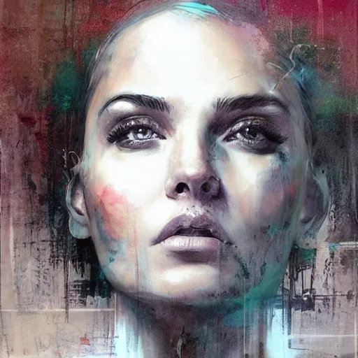 Image similar to portrait of skylar white, artwork by guy denning and charlie bowater,