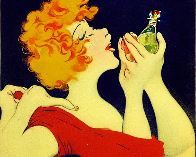 Image similar to vintage, champagne. french, realistic, cheerful, art work by leonetto cappiello, 1 9 0 2