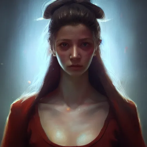 Image similar to a beautiful portrait of a female huggy wuggy from poppy playtime video game, oil painting, Greg Rutkowski, Charlie Bowater, Beeple, unreal 5, DAZ, hyperrealistic, octane render, RPG portrait, dynamic lighting, fantasy art, beautiful face