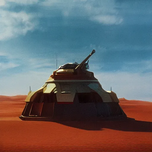 Image similar to detailed painting of denis villeneuve's dune movie spaceship, cinestill 5 0 d 2 0 0 mm, bougeureau