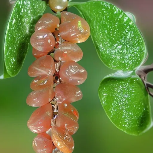 Image similar to a plant with opals growing from it instead of fruit