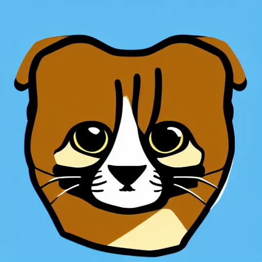 Image similar to scottish fold vector shape, high detailed