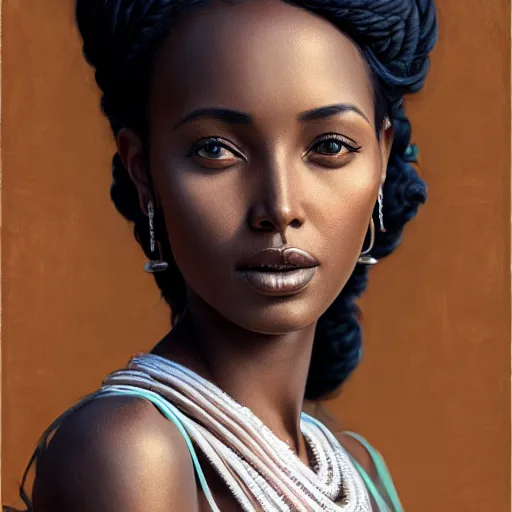 Prompt: beautiful ethiopian woman, extremely detailed, sharp focus, wide view, full body shot, smooth, digital photo, by, james jean, by rossdraws, frank franzzeta, sakimichan, jeremy lipking, ansel adams