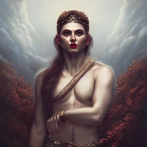 Prompt: njord viking god of wealth, tom bagshaw