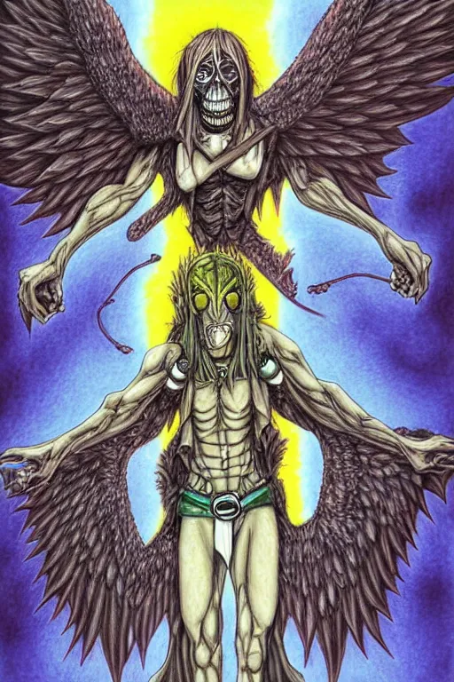 Prompt: human need death angel, realistic, art by tafy laplanche, colored by masashi kishimoto