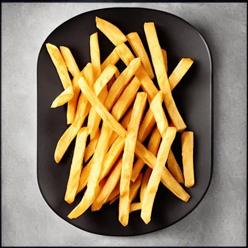 Image similar to ( ( stephen fry ) ) is [ made of ] [ french fries ] hybrid intercross mix