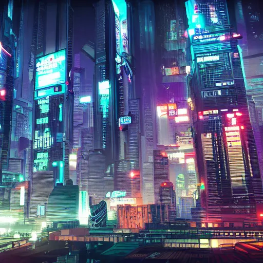 Image similar to cyberpunk city