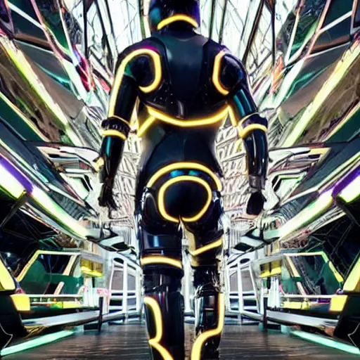 Prompt: love, diverse 5000 cybersuits, from behind, connection rituals, wide wide angle, vivid, elaborate, highly detailed, beautiful lighting