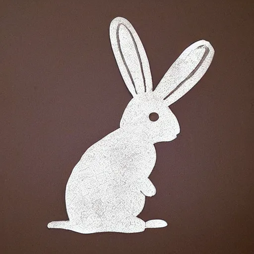 Prompt: hand shadow art of a bunny rabbit shadowboxing