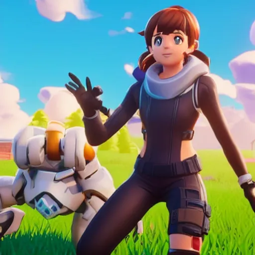 Image similar to Ochaco Uraraka in Fortnite.