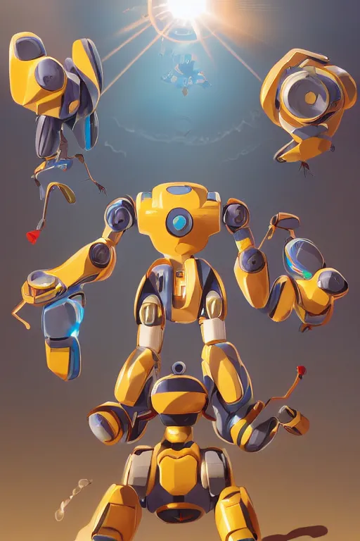 Image similar to metabots medabots medarotto medarot robot minimalist comics, behance hd by jesper ejsing, by rhads, makoto shinkai and lois van baarle, ilya kuvshinov, rossdraws global illumination ray tracing hdr radiating a glowing aura