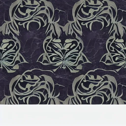 Image similar to silver lotus on dark purple marble , ivy, oriental wallpaper, james jean