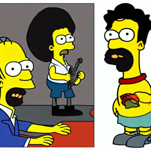 Prompt: serj tankian in the simpsons universe