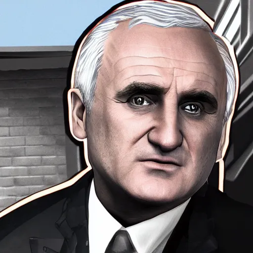 Image similar to Bertie Ahern GTA V loading screen art