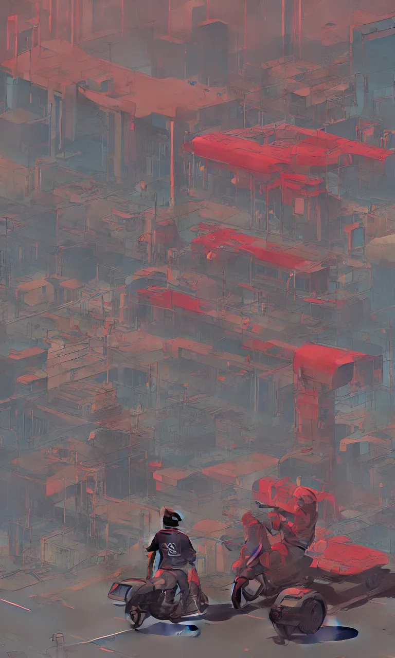 Image similar to akira, by simon stalenhag