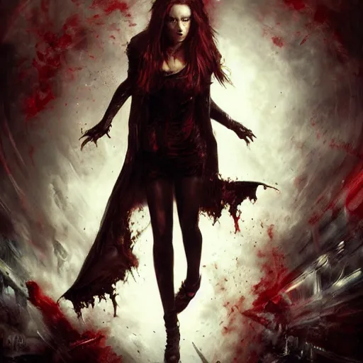 Image similar to the last vampire in london by raymond swanland, highly detailed, dark tones