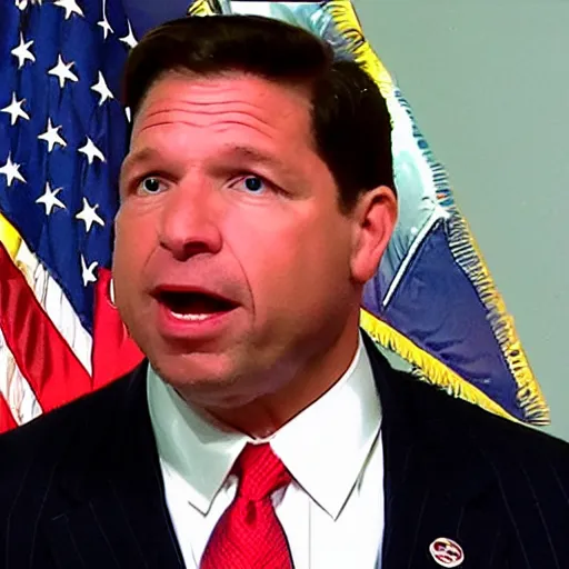 Image similar to Ron DeSantis as Satan in Hell