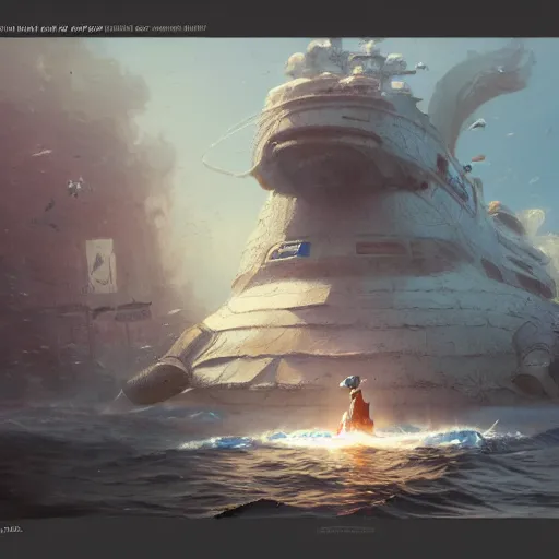 Prompt: subsurface scattering, white, giant submarine, koi colors, koi gone, octane render, jesper ejsing, justin gerard, james jean, tomasz alen kopera, cgsociety, fenghua zhong, makoto shinkai, highly detailed, rim light, art, cinematic lighting, very coherent, hyper realism, 8 k