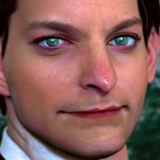 Prompt: evil tobey maguire, cinematic lighting