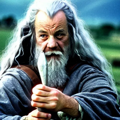 bill murray as gandalf in lord of the rings, film | Stable Diffusion