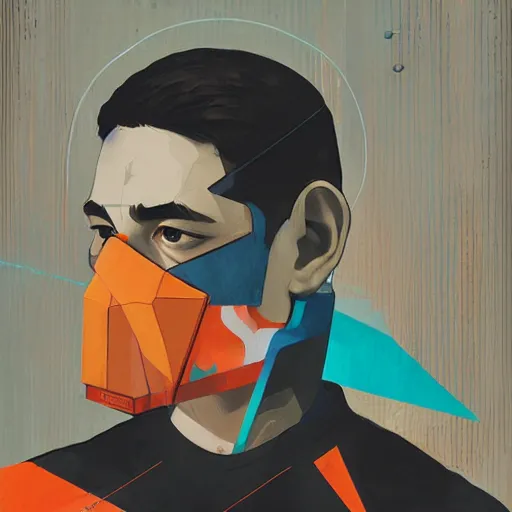 Prompt: Supreme x Half-life Profile Picture by Sachin Teng, asymmetrical, Organic Painting , Matte Painting, geometric shapes, hard edges, graffiti, street art,:2 by Sachin Teng:4